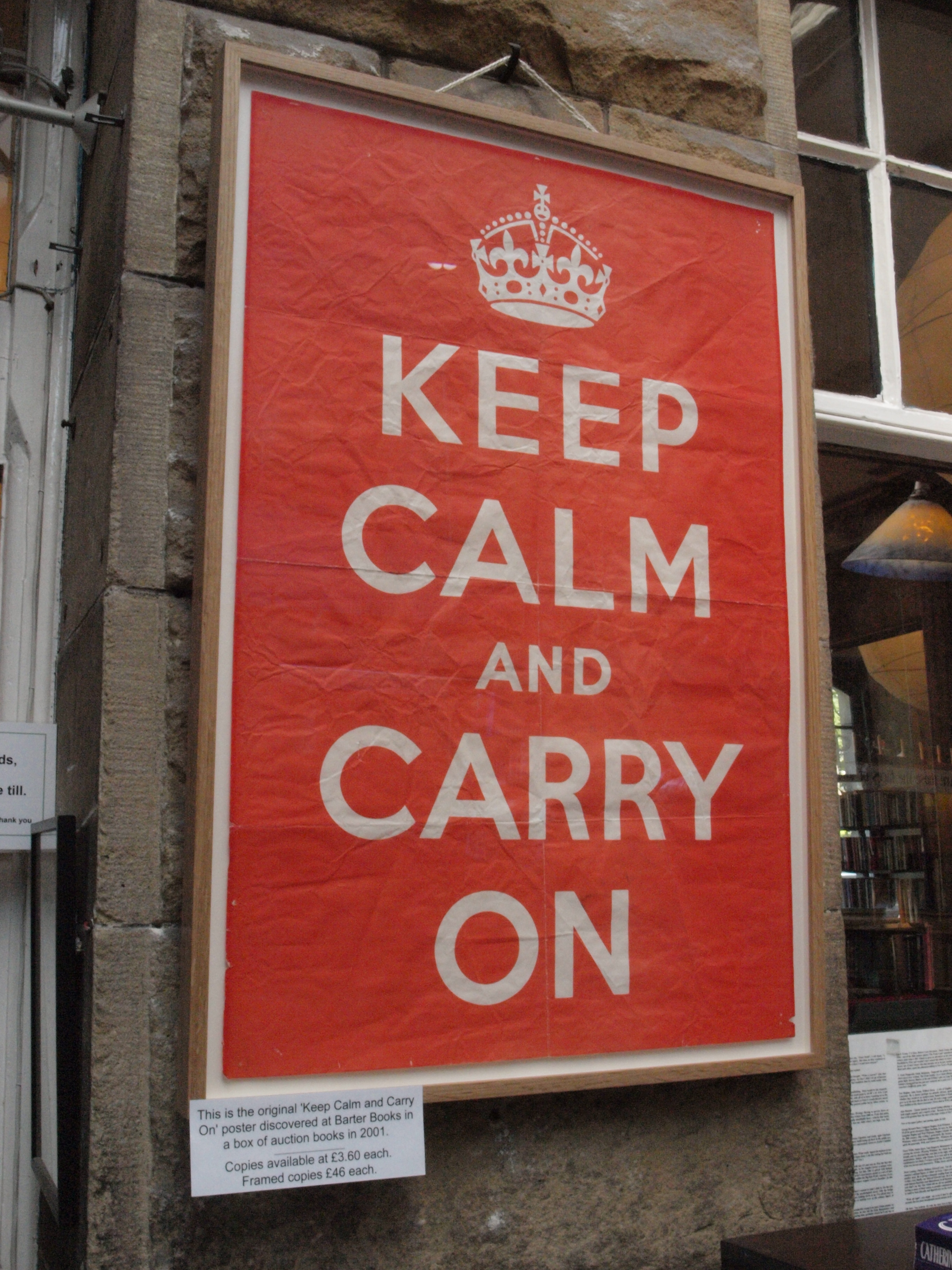 Original 1939 Keep Calm and Carry On Poster